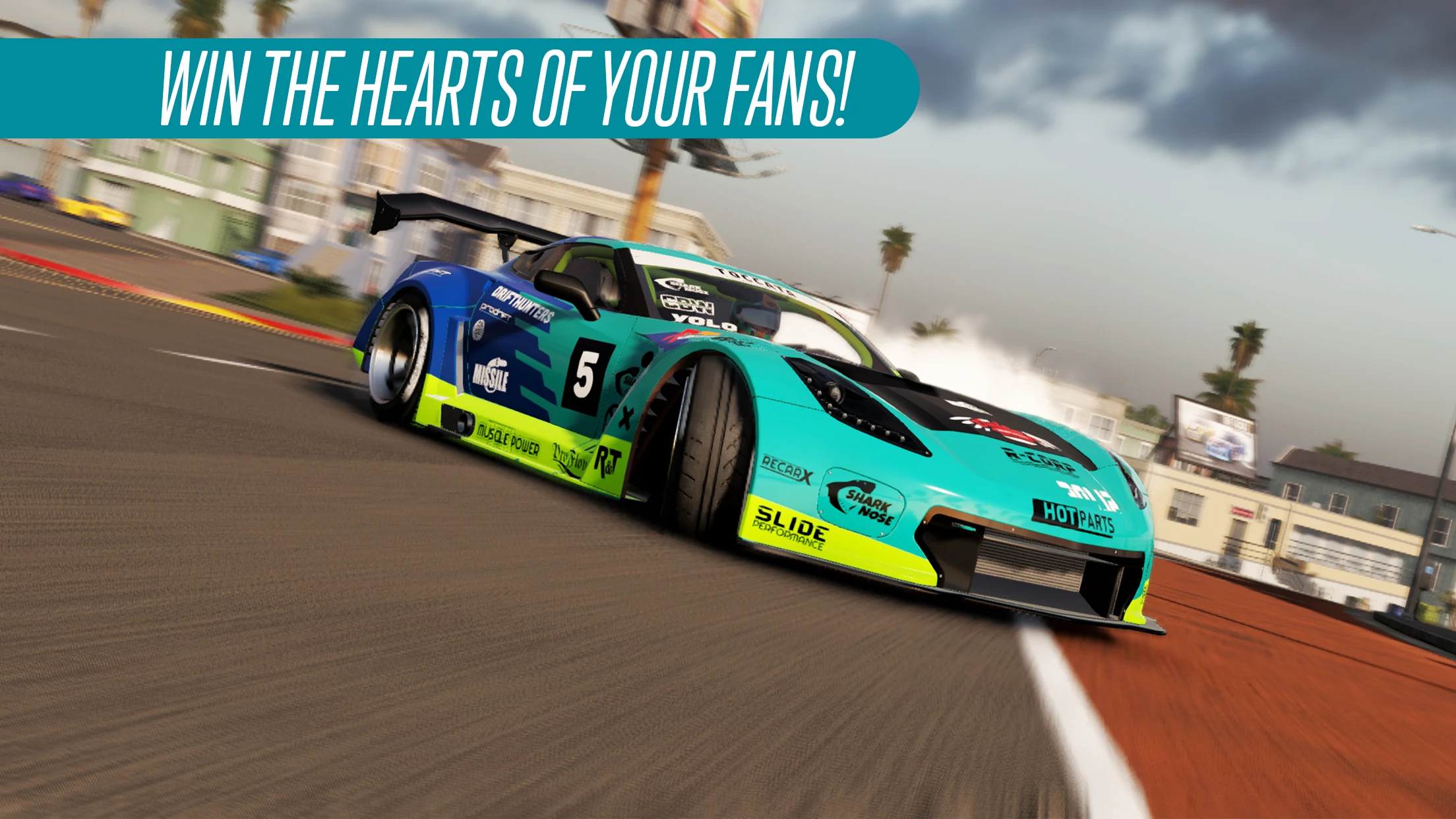 CarX Drift Racing 2 garage with multiple drift cars ready for selection